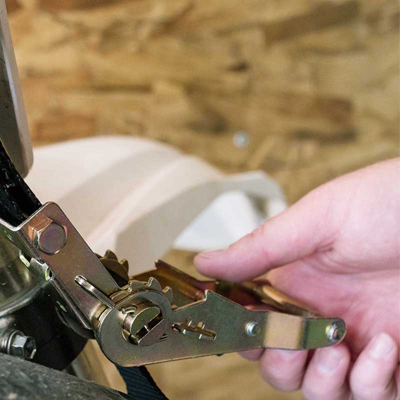 1 '' X 7 '' ミニオートバイラチェットストラップ S フック付き