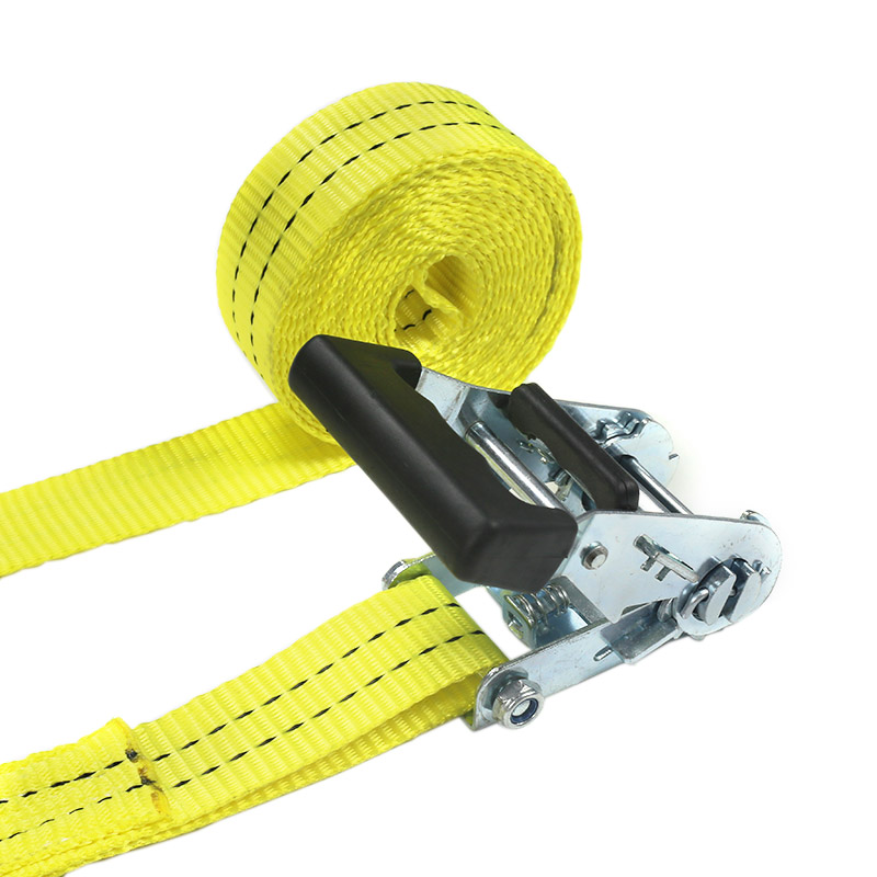 貨物輸送用35mm 2tゴムコーティングハンドルラチェットストラップ