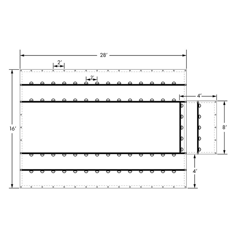 高性能カバー材、特にHeavy Duty Lumber Black Tarp